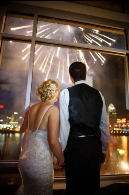 Picture Perfect gold package wedding fireworks