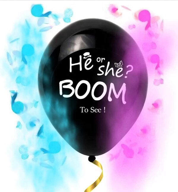 he or she confetti balloon
